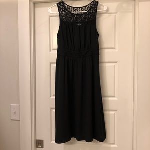 Anthropologie black knee length dress